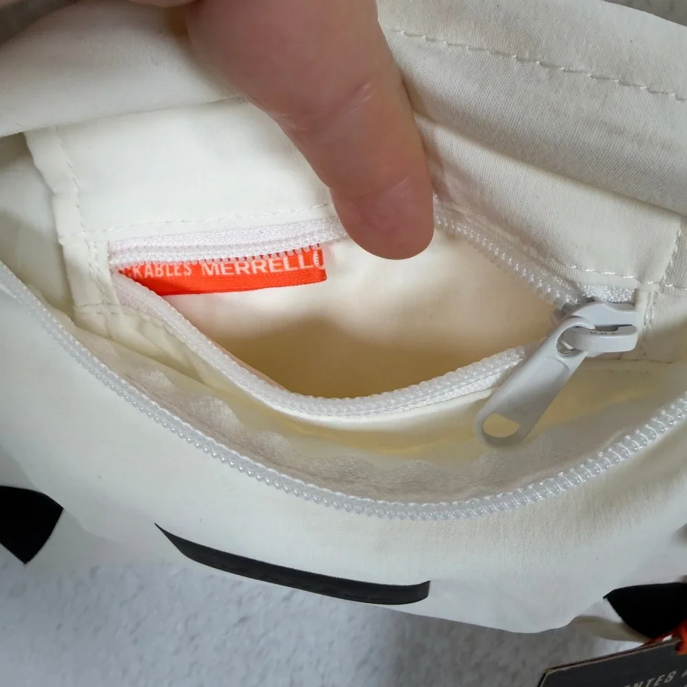 Merrell Wayfinder Packable Sacoche Bag White Black Water Resistant Crossbody - Picture 8 of 13